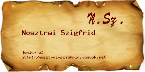 Nosztrai Szigfrid névjegykártya